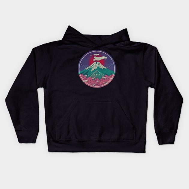 Mount Fuji Kids Hoodie by againstbound